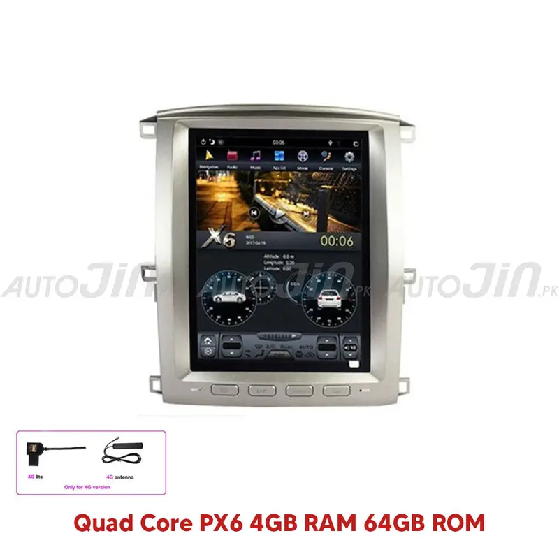 Tesla-Style Android Head Unit For Toyota Land Cruiser (2005) 1