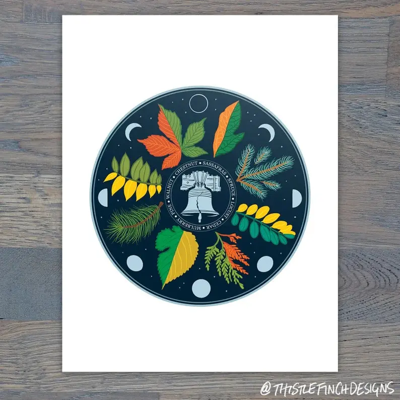 Thistle Finch Philadelphia-Inspired Hex Sign Wall Art 1