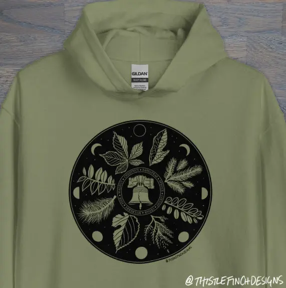 Thistle Finch Philadelphia Tree Hexagon Pattern Hoodie 1