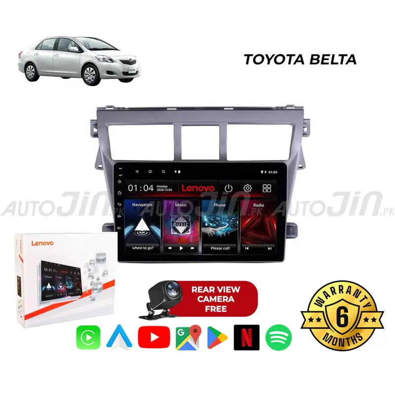 Toyota Belta Android 10 Touchscreen Infotainment System — Gps Navigation, Wi-Fi, Mirrorlink & Free Rear Camera 1