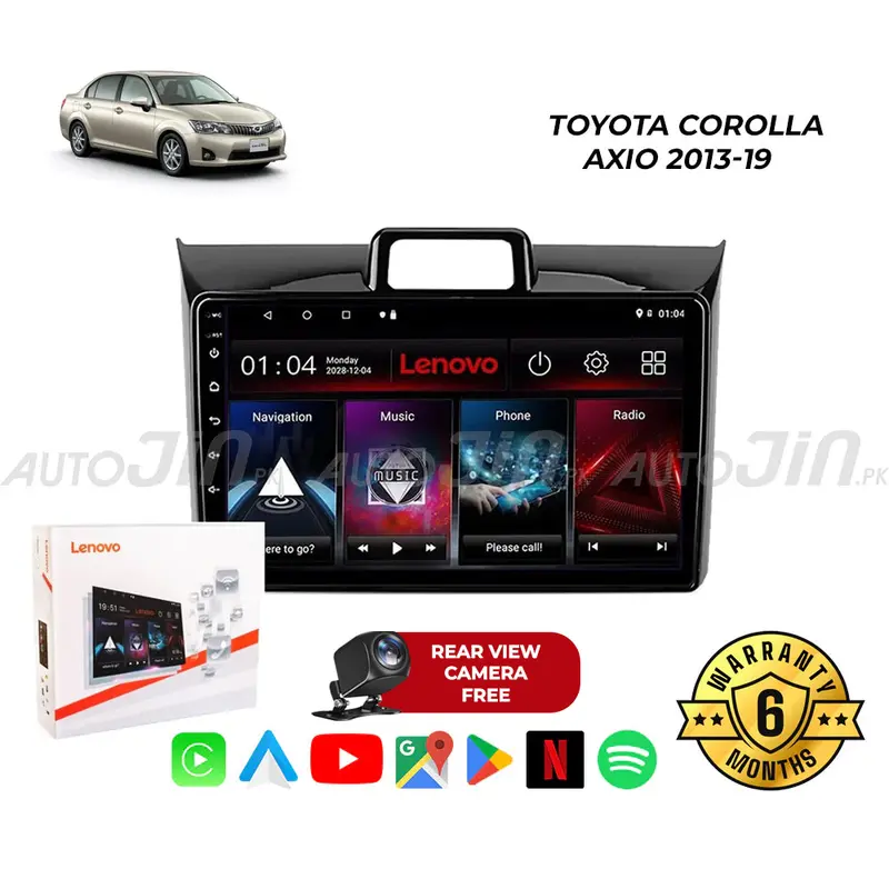 Toyota Corolla Axio (2013–2019) Android 10 Touchscreen Head Unit With Gps, Wi-Fi, Mirrorlink & Free Rear View Camera 1