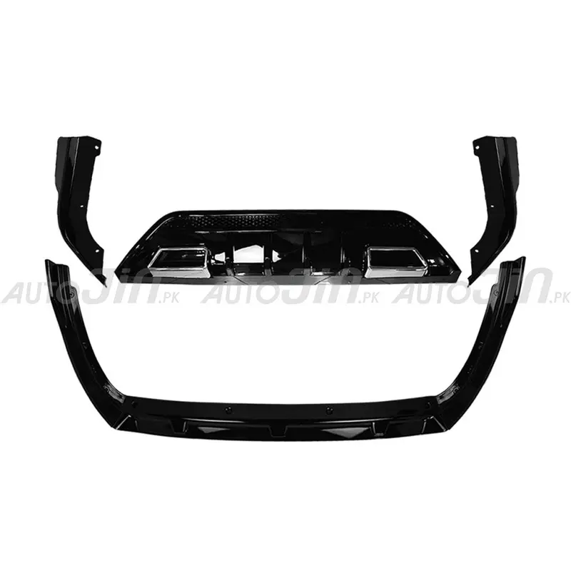 Toyota Corolla Cross Front & Rear Bumper Lips – Black Sport Splitter Kit 1
