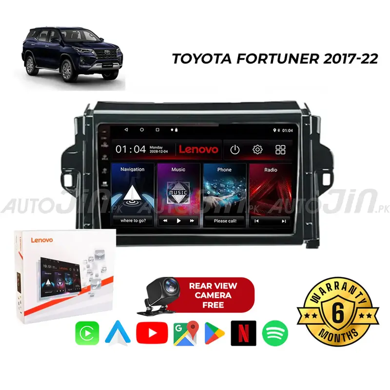 Toyota Fortuner (2017–2022) Android 10 Touchscreen Head Unit — Gps, Wi-Fi, Mirrorlink & Free Backup Camera 1