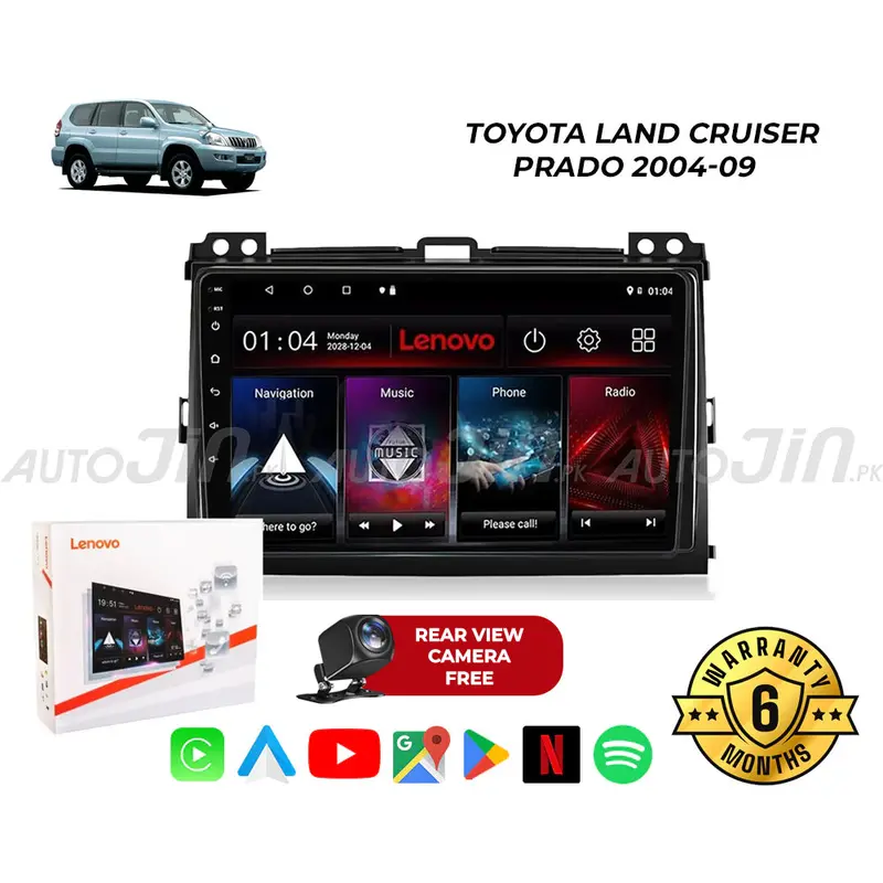 Toyota Land Cruiser Prado (2004–2009) Android 10 Touchscreen Head Unit With Gps Navigation, Wi-Fi, Mirrorlink & Free Backup Camera 1