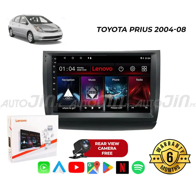 Toyota Prius (2004–2008) Android 10 Touchscreen Car Stereo With Gps Navigation, Wi-Fi, Mirrorlink & Free Rear Camera 1