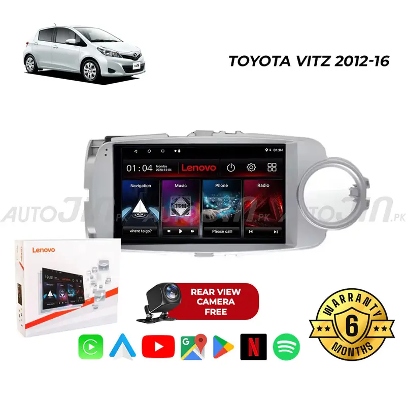 Toyota Vitz (2012–2016) Android 10 Touchscreen Infotainment System With Gps, Wi-Fi, Mirrorlink & Free Rear Camera 1