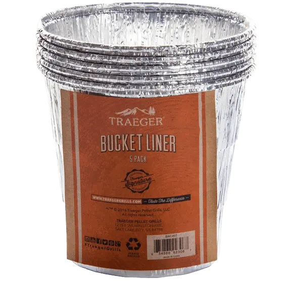 Traeger Universal Drip Bucket Liners – 5-Pack (Bac572) 1