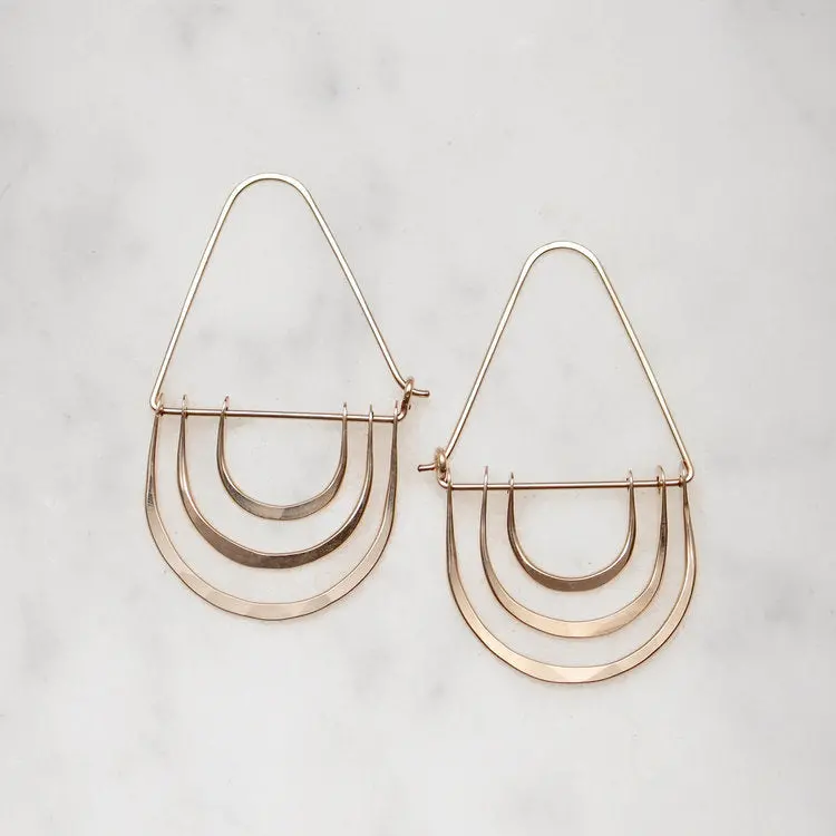 Triple Arc Geometric Earrings By Carolyn Keys 1