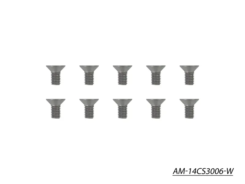 Tungsten Countersunk Allen Screw – M3 × 6 Mm (10-Pack) (Am-14Cs3006-W) 1