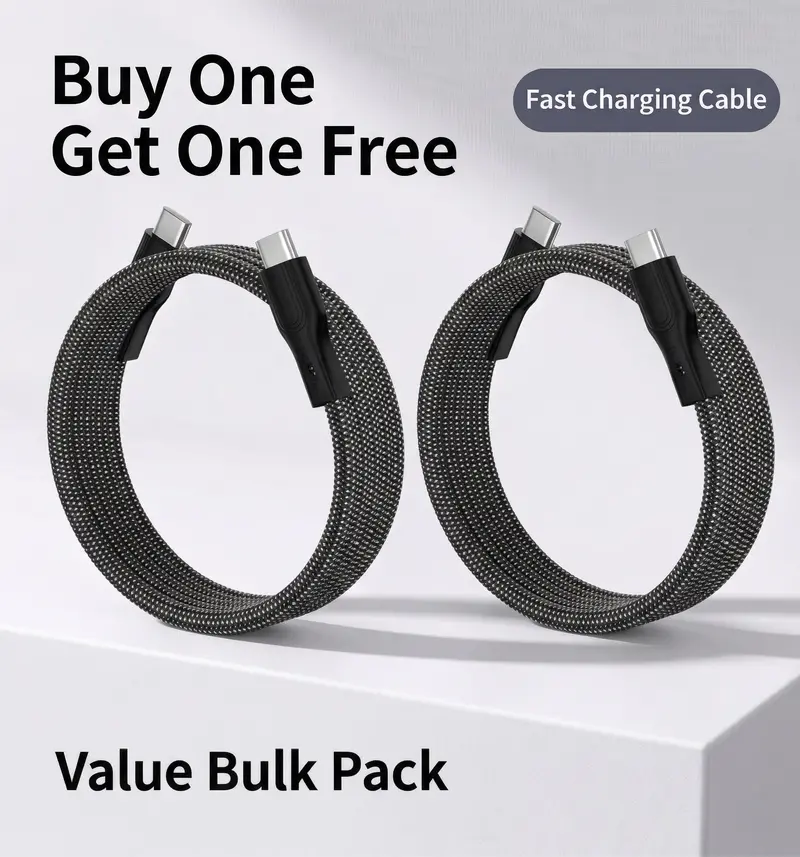 Usb-C To Usb-C Fast-Charging Magnetic Cable – Bogo Promo 1