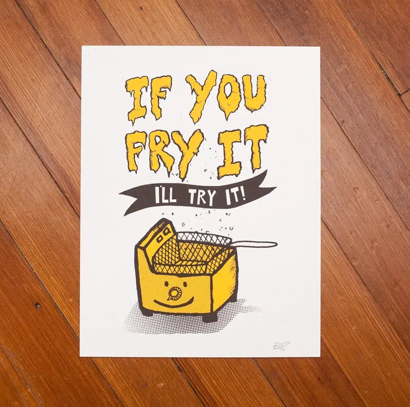 Yardsale Press Humorous 'If You Fry It' Illustration Print 1