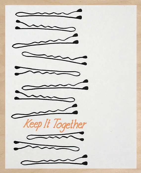 Yardsale Press 'Keep It Together' Motivational Art Print 1