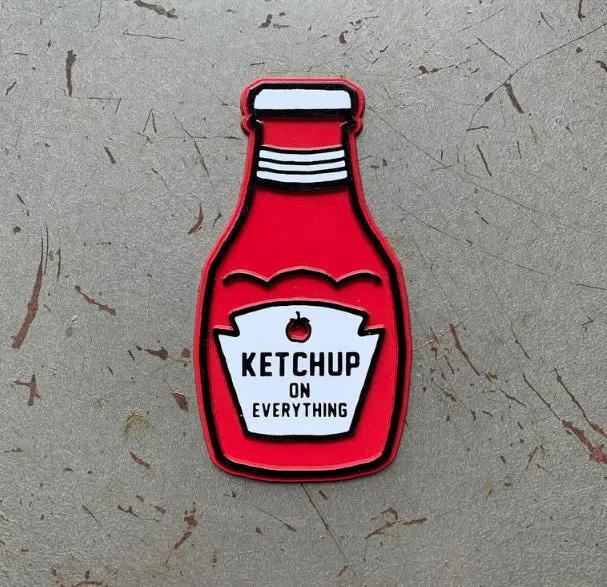 Yardsale Press Ketchup-Themed Refrigerator Magnet 1