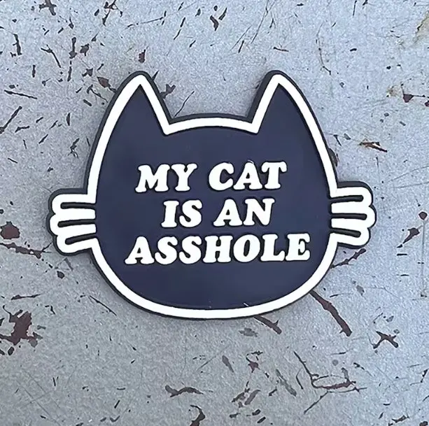 Yardsale Press 'My Cat Is An Asshole' Ceramic Magnet 1