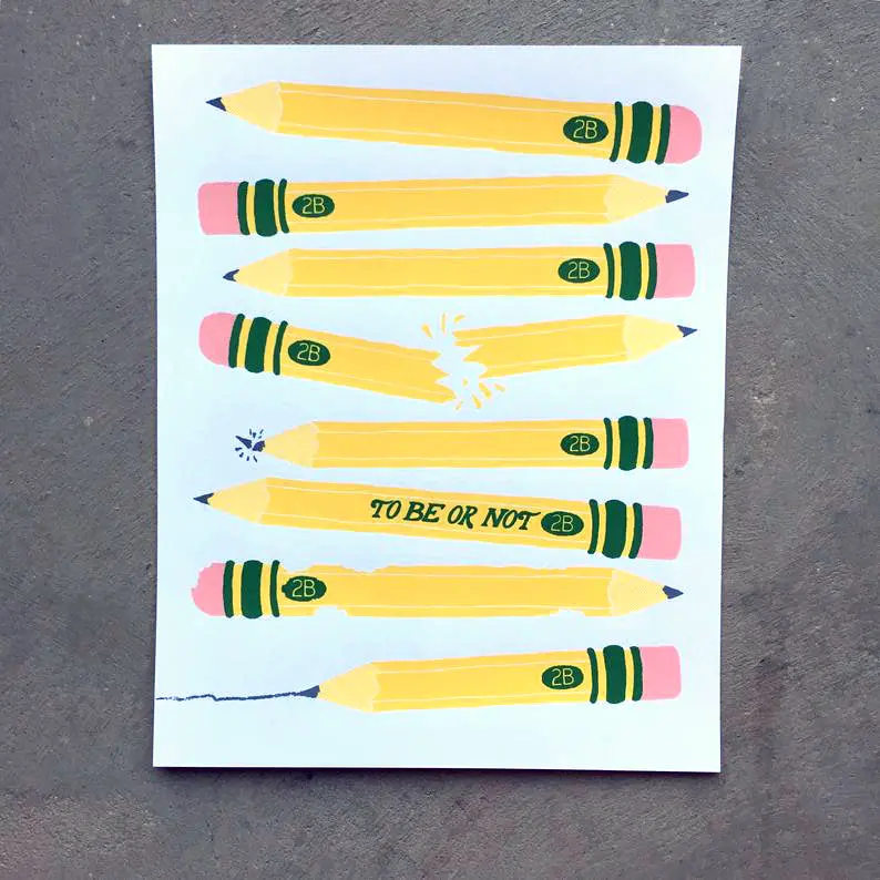 Yardsale Press Shakespeare-Inspired 'To Be Or Not To Be' Art Print 1