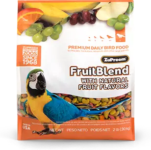Zupreem Fruit Blend For Large Parrots – High-Energy, Fruit-Infused Nutrition For Macaws & Cockatoos 1