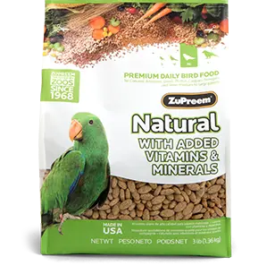 Zupreem Natural Pellets For Medium-To-Large Birds – Balanced Nutrition Without Artificial Additives 1