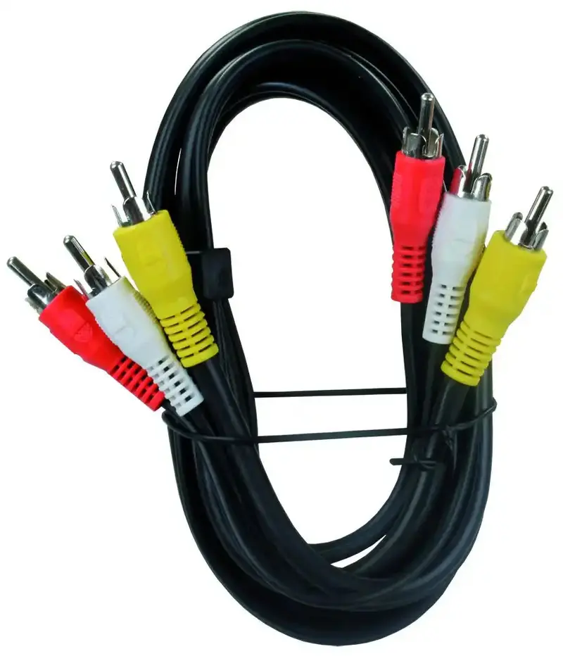 6-Foot Rca Audio/Video Triple Cable – Composite Av Connection 1