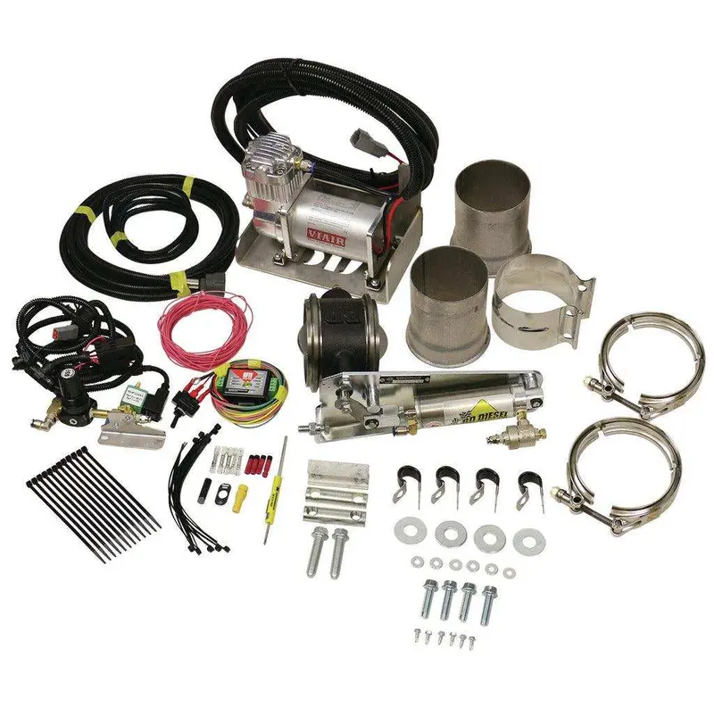 Bd Diesel Universal Exhaust Brake – 4.0" Inlet With Integrated Air Compressor 1