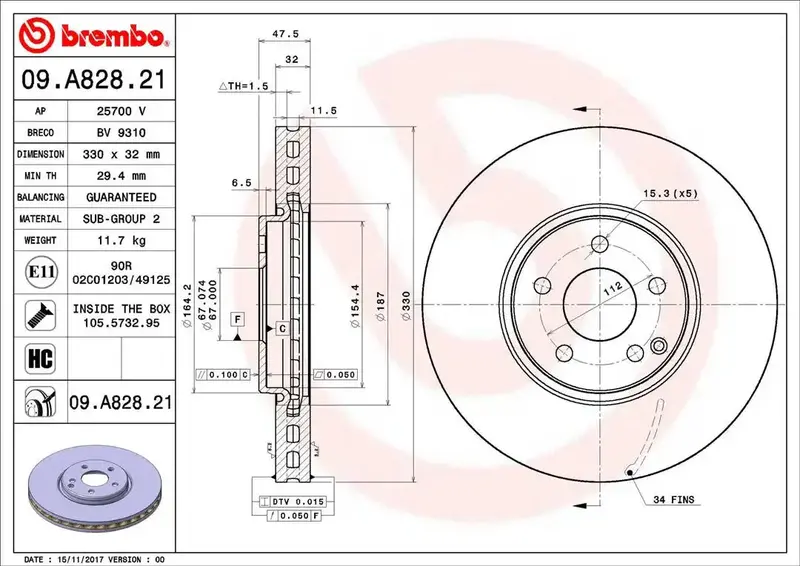Brembo 09A82821C02 Slotted Brake Rotor – High-Performance Disc Replacement For Improved Stopping Power 1
