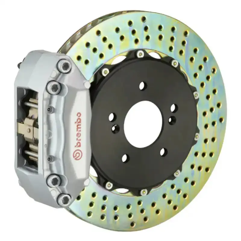 Brembo Gt Big Brake Kit For Mercedes C-Class – Drilled Two-Piece Rear Rotors & 4-Piston Calipers 1