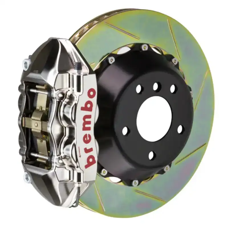 Brembo Gtr Rear Big Brake Kit For 2012–2017 Bmw M5 (F10) – Slotted 380X28Mm Two-Piece Rotors With Nickel-Plated Calipers 1
