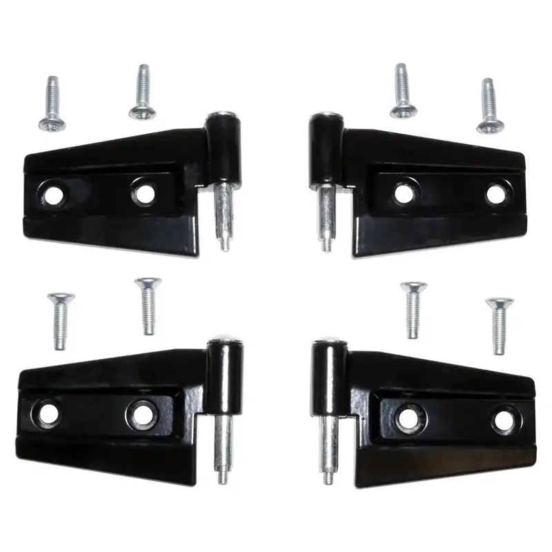 Crown Automotive Door Hinge Kit For Jeep – 4-Hinge Set With Hardware (Black Primer Finish) 1