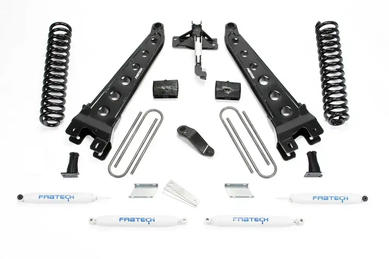 Fabtech 6-Inch Radius Arm Lift System With Coils & Performance Shocks – F450/F550 2017+ 4Wd Diesel 1