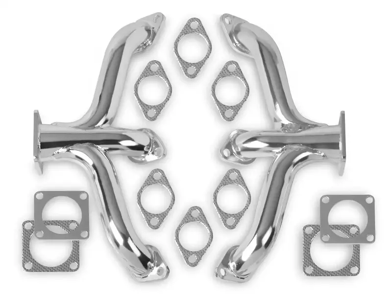 Flowtech 12702-1Flt Block-Hugger Headers – Compact Aluminum Exhaust Manifolds For Tight Engine Bays 1