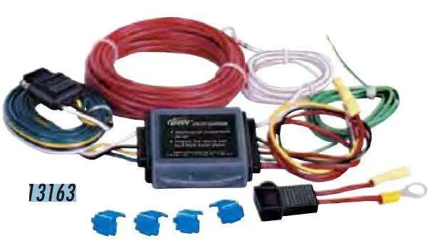 Husky Towing 13163 Battery-Powered Trailer Light Adapter – 72" Lead Wire With Turn/Stop Signal Converter And Fuse Assembly 1
