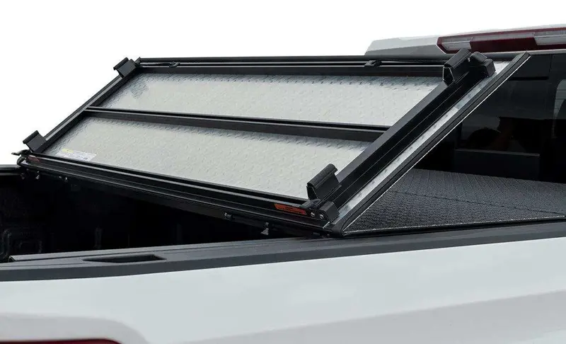 Lomax Professional Series Diamond-Plate Tonneau Cover – Split-Rail Design (Model B0050069) 1