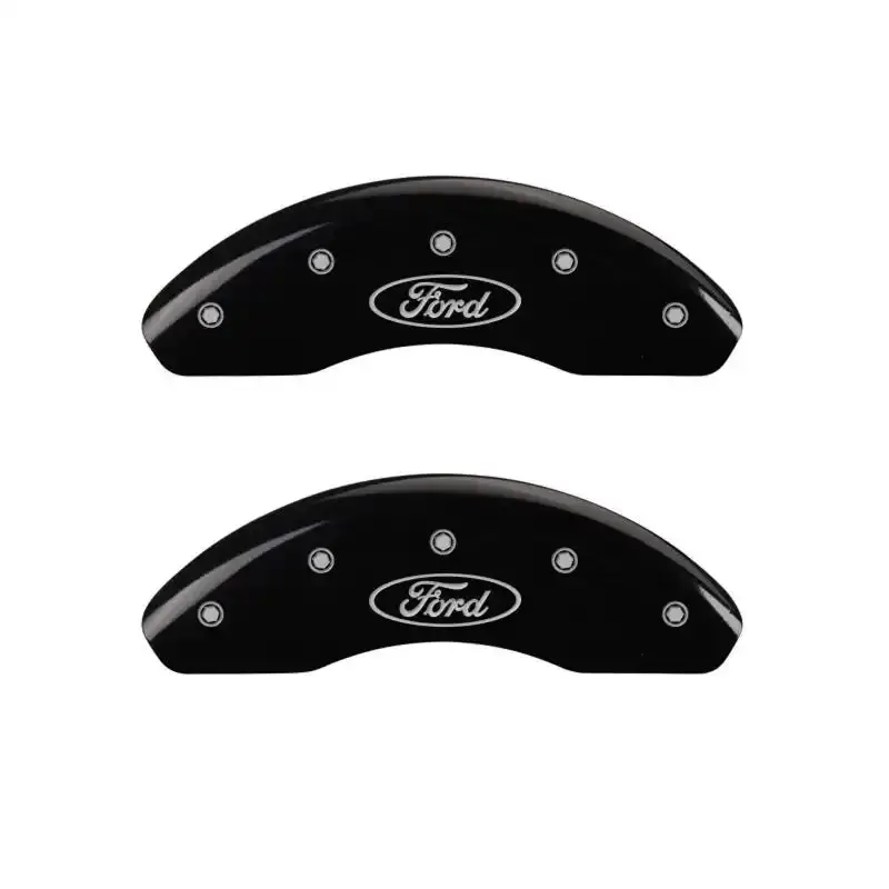 Mgp Engraved 4-Piece Brake Caliper Cover Set – Front And Rear, Sport Black Finish With Silver Accents 1