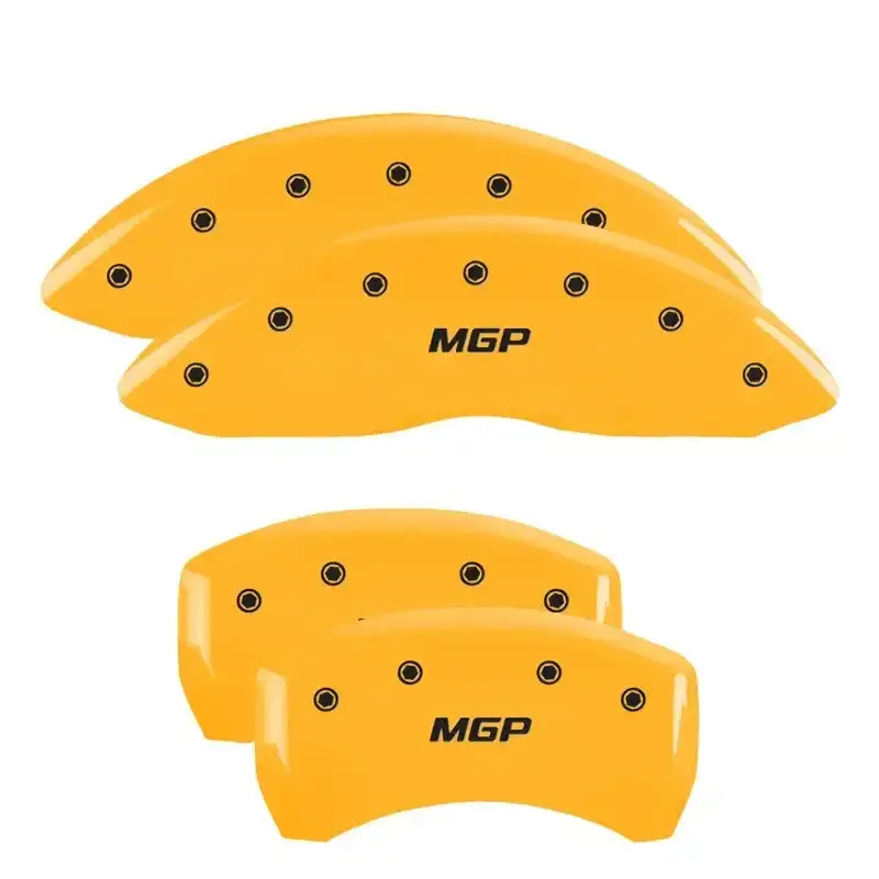 Mgp Engraved Caliper Covers For 2001 Mercedes-Benz Cl500 – Yellow Finish With Black Charcoal Detailing 1