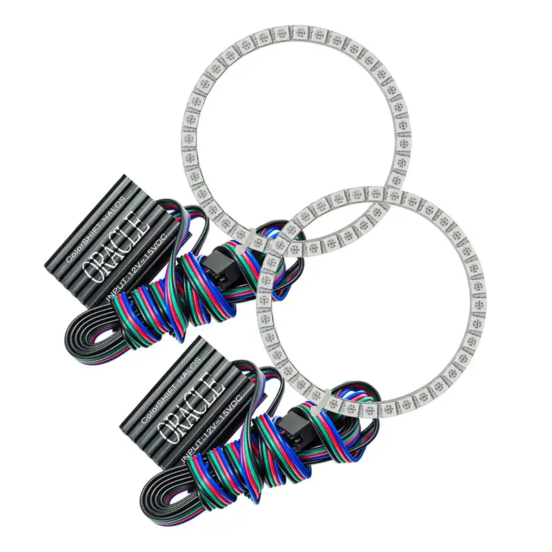 Oracle Lighting Colorshift Led Fog Light Halo Kit – Rgb Customizable Ring Illumination (1227-330) 1