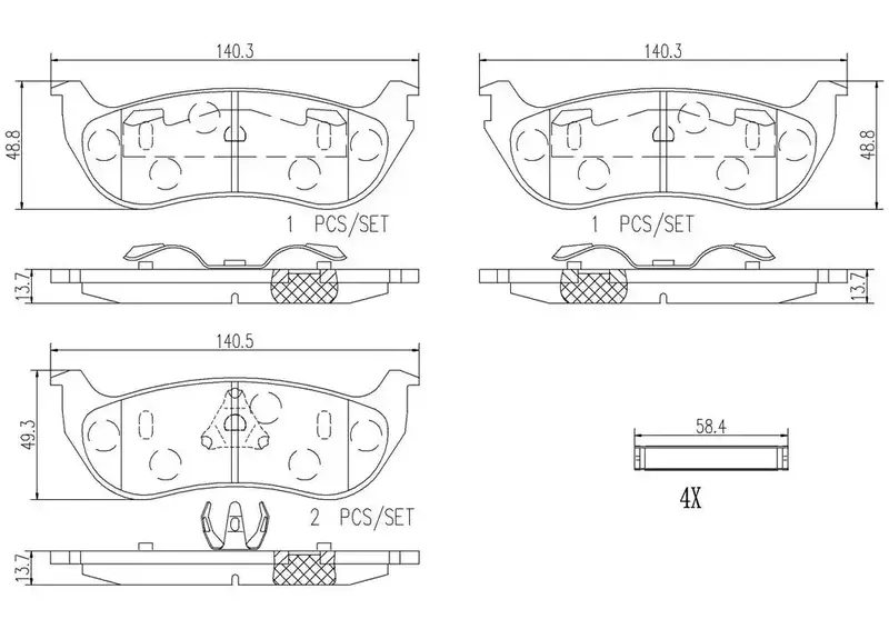 Premium Disc Brake Pad Set – Multi-Vehicle Compatible Friction Components 1